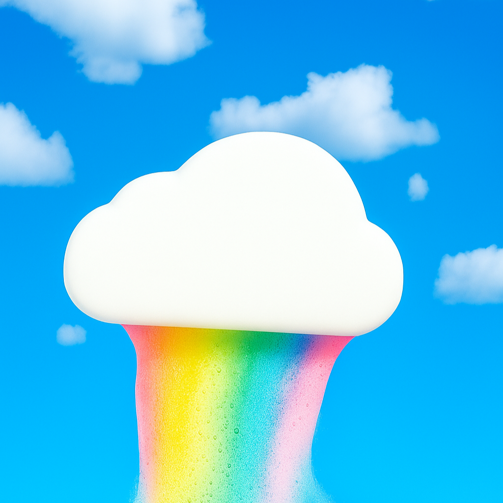 Fluffy Rainbow Cloud Bath Bomb