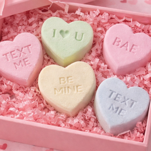 Large Love Heart Bath Bombs