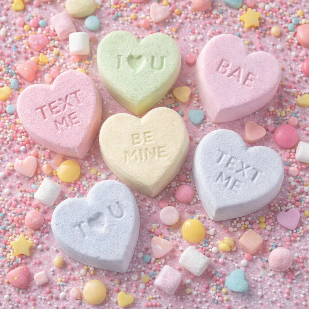 Large Love Heart Bath Bombs