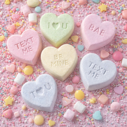 Large Love Heart Bath Bombs