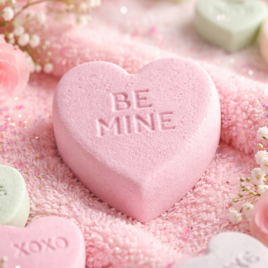 Large Love Heart Bath Bombs