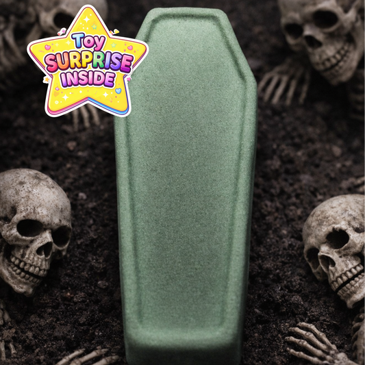 Coffin Bath Bomb with Skeleton Toy Surprise