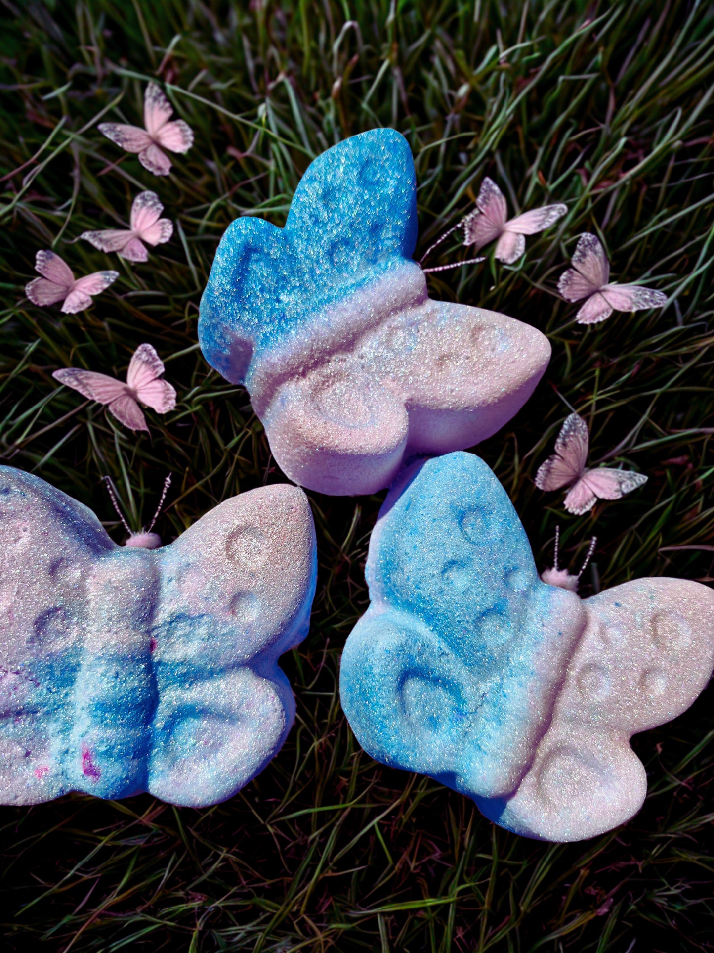 Blue Pink Butterfly Bath Bomb