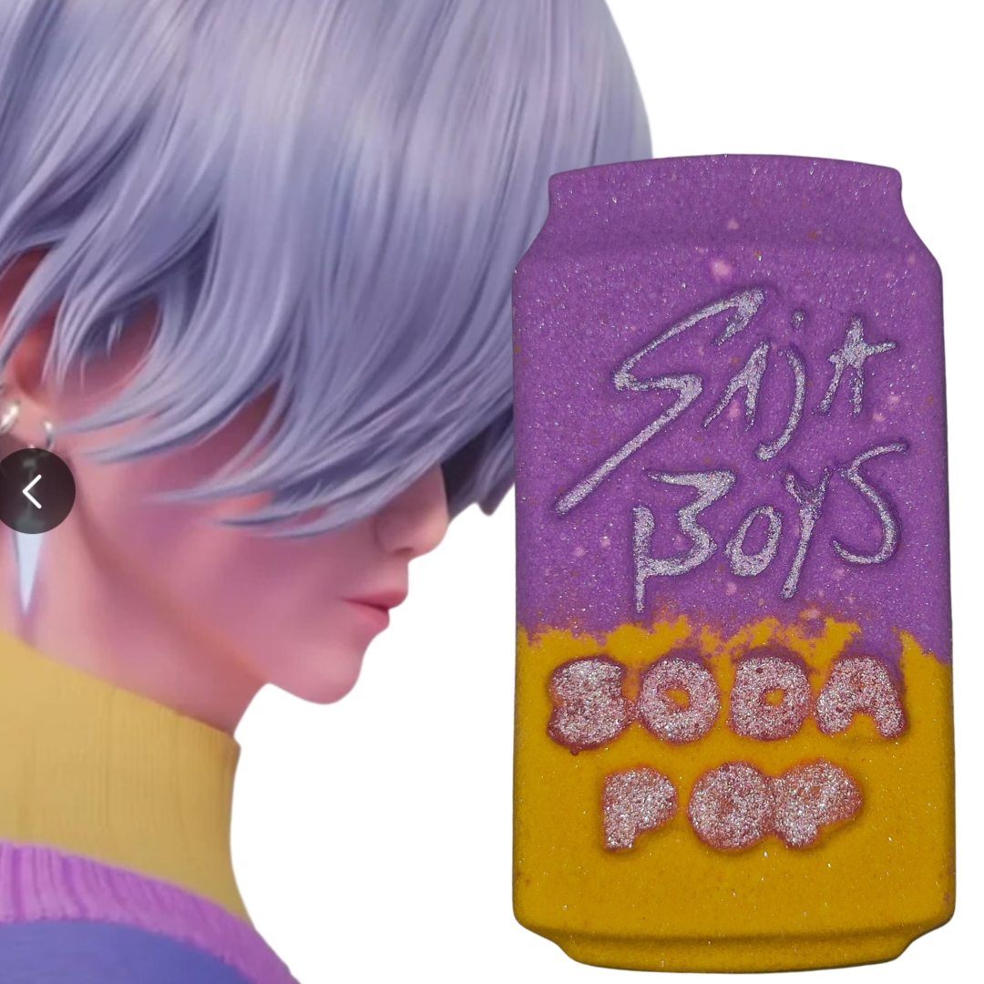 Mystery K-pop Saja Boys Soda Pop Can Bath Bomb – Grape Fizz